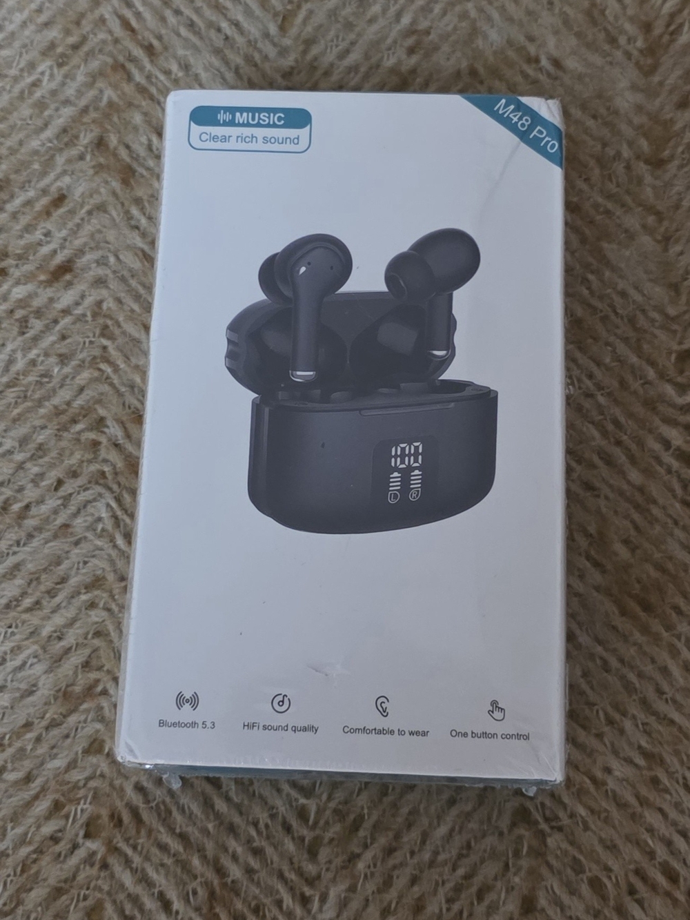 M48 Pro True Wireless Earbuds - Black